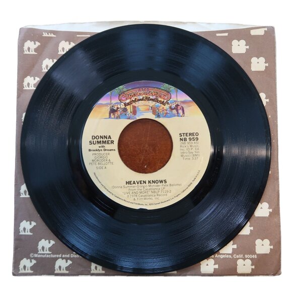 Donna Summer "Heaven Knows / Only One Man" 1978 7" Vinyl Record Single Casablanc - Picture 2 of 5